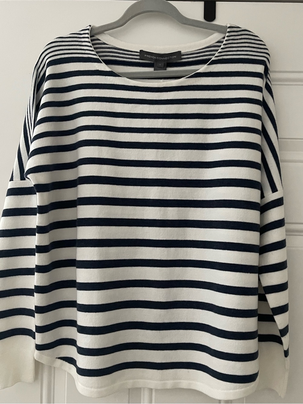 NWT French Connection Stripped Sweater Large